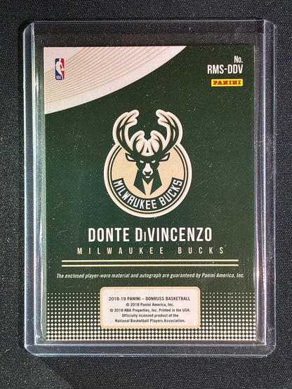 2018-19 Donruss DONTE DIVINCENZO Rookie Materials Signatures Jersey Auto Silver 31/99