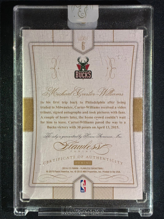 2014-15 Flawless MICHAEL CARTER-WILLIAMS Ruby 3/15 #6