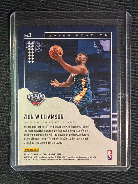 2019-20 Status ZION WILLIAMSON Upper Echelon Rookie #3