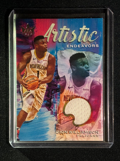 2020-21 Court Kings ZION WILLIAMSON Artistic Endeavors Game-Worn Jersey 35/149