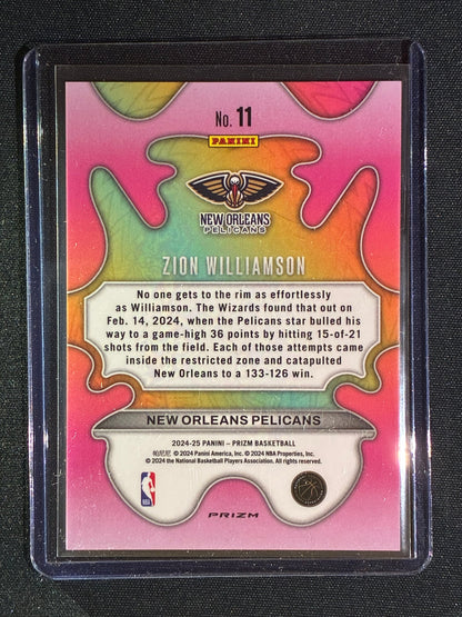 2024-25 Prizm ZION WILLIAMSON Groovy SSP #11
