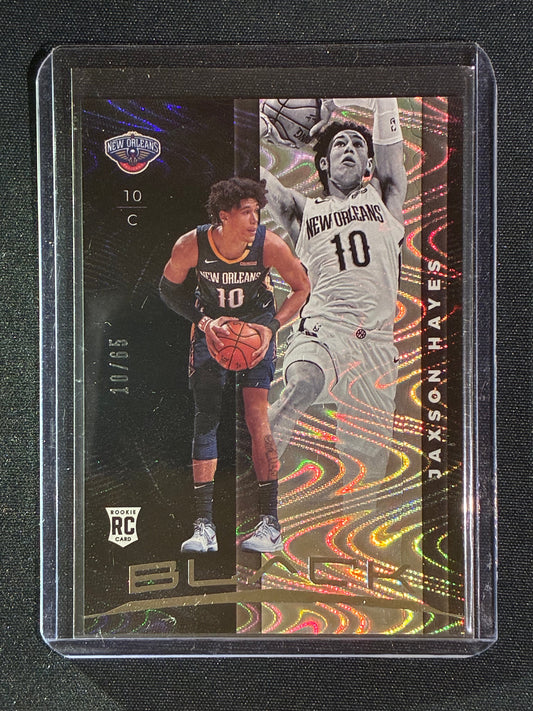 2019-20 Black JAXSON HAYES Rookie Swirl 10/65 #80