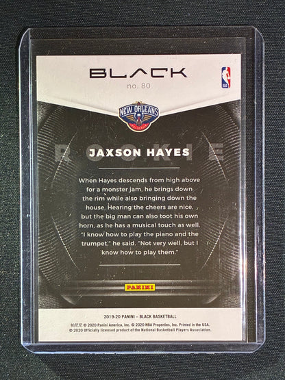 2019-20 Black JAXSON HAYES Rookie Swirl 10/65 #80