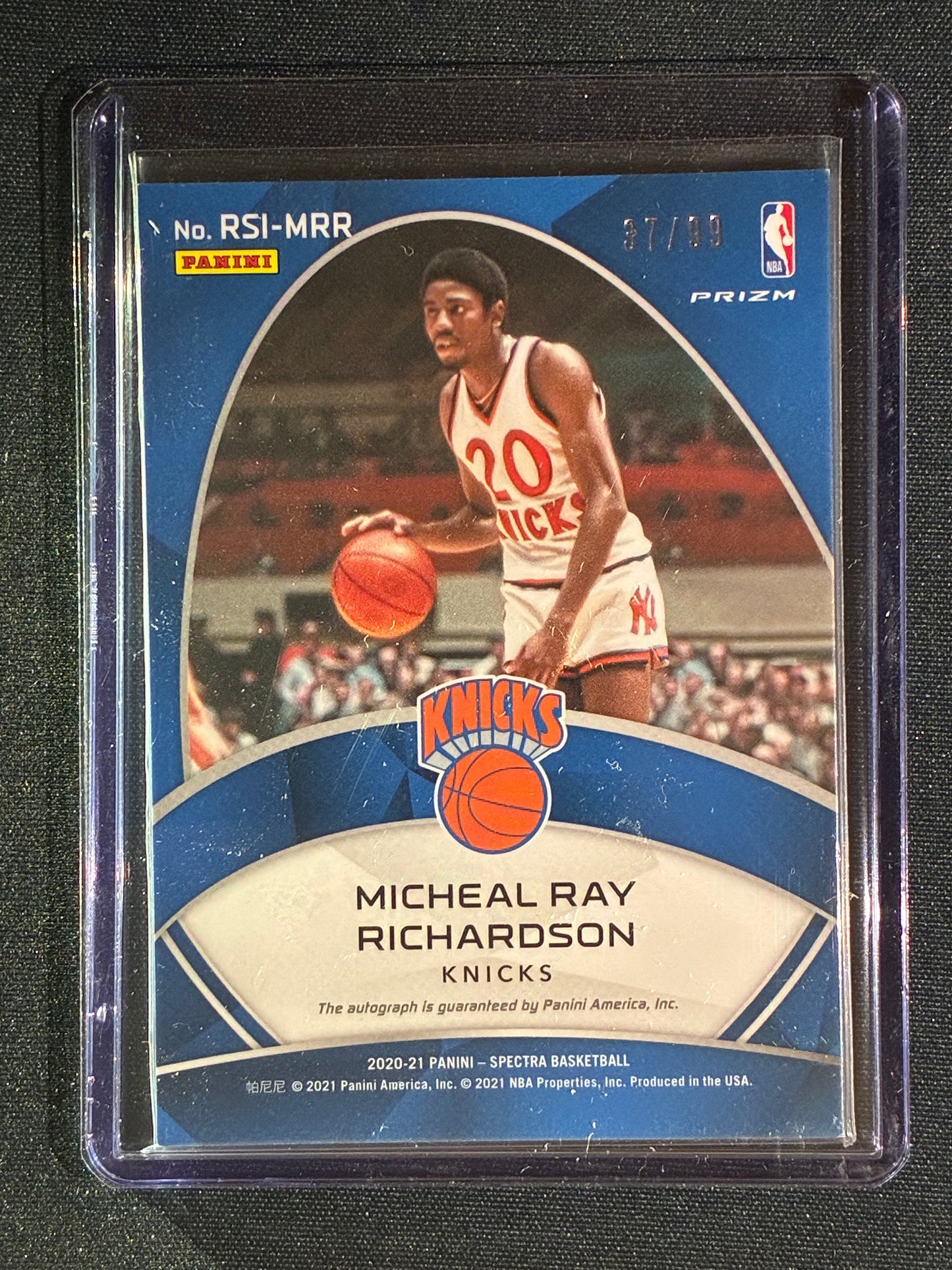 2020-21 Spectra MICHAEL RAY RICHARDSON Radiant Signatures Auto Silver 37/99