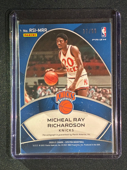 2020-21 Spectra MICHAEL RAY RICHARDSON Radiant Signatures Auto Silver 37/99