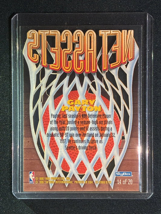 1997-98 EX2000 GARY PAYTON Net Assets Die-Cut #14