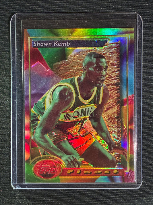 1993-94 Topps Finest SHAWN KEMP Refractor Silver #136