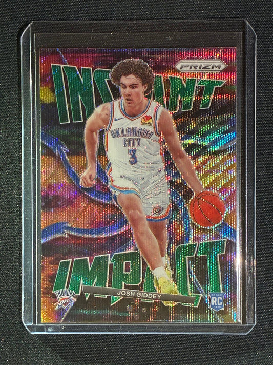 2021-22 Prizm JOSH GIDDEY Instant Impact Rookie Green Wave SP #4