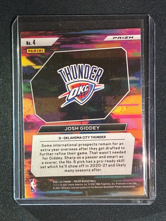 2021-22 Prizm JOSH GIDDEY Instant Impact Rookie Green Wave SP #4
