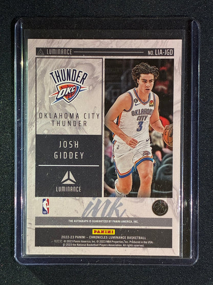 2022-23 Chronicles JOSH GIDDEY Luminance Ink Auto Silver 18/149