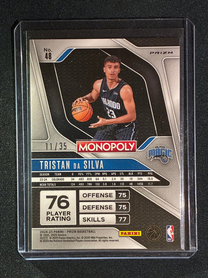 2024-25 Prizm Monopoly TRISTAN DA SILVA Rookie Dark Green 11/35 #48