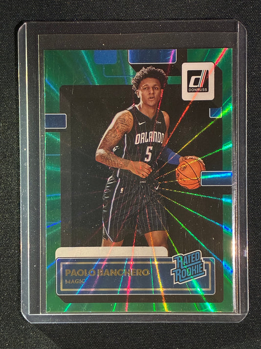 2022-23 Donruss PAOLO BANCHERO Rated Rookie Green Laser #201