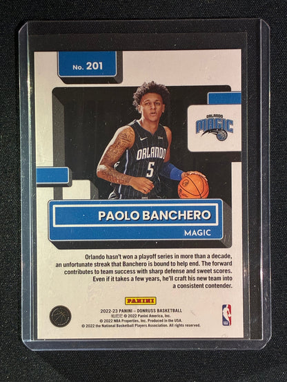 2022-23 Donruss PAOLO BANCHERO Rated Rookie Green Laser #201