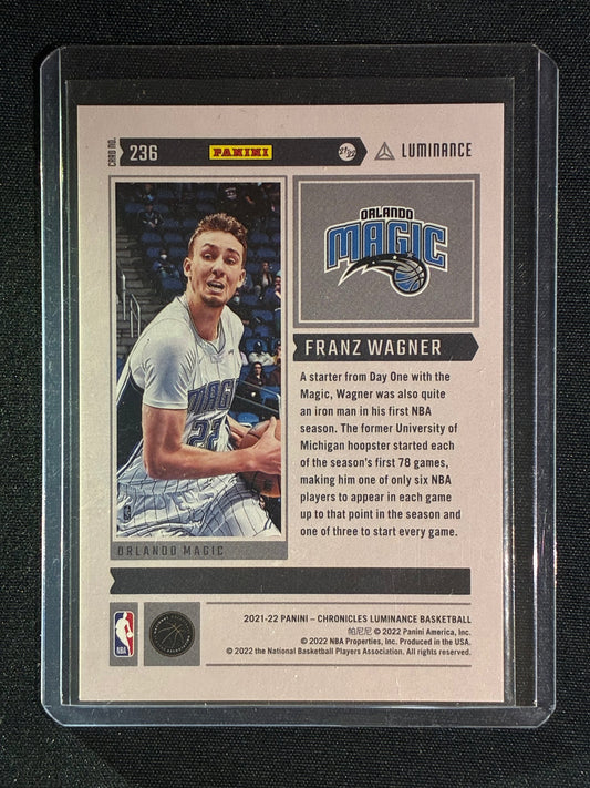 2021-22 Chronicles FRANZ WAGNER Luminance Rookie 75th Anniversary Silver 39/75 #236