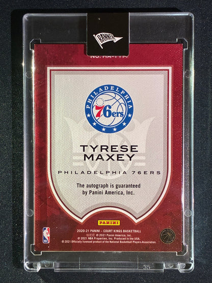 2020-21 Court Kings TYRESE MAXEY Heir Apparent Rookie Auto Jade SSP #TYM