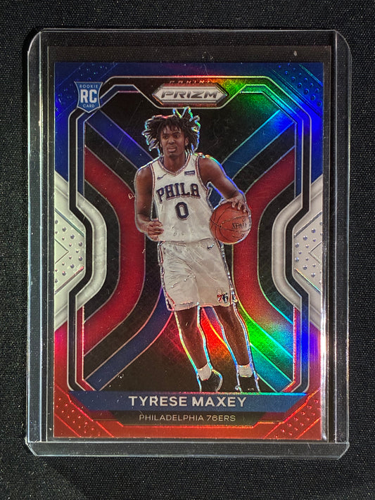 2020-21 Prizm TYRESE MAXEY Rookie Red White & Blue Prizm #256