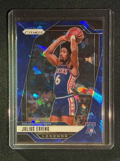 2024-25 Prizm JULIUS ERVING Legends Blue Ice 29/125 #292