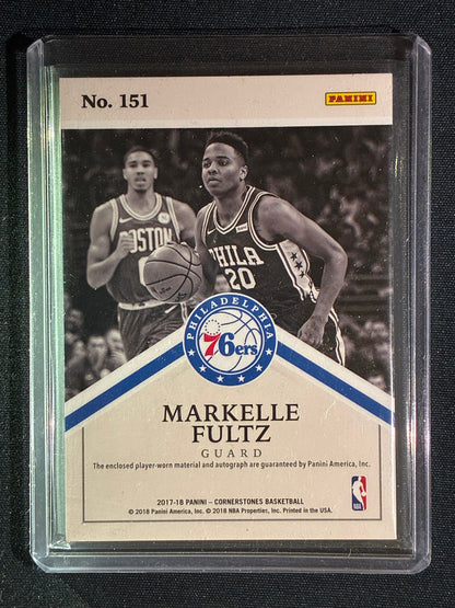 2017-18 Cornerstones MARKELLE FULTZ Cornerstones Rookie Quad Jersey Auto Silver 27/75