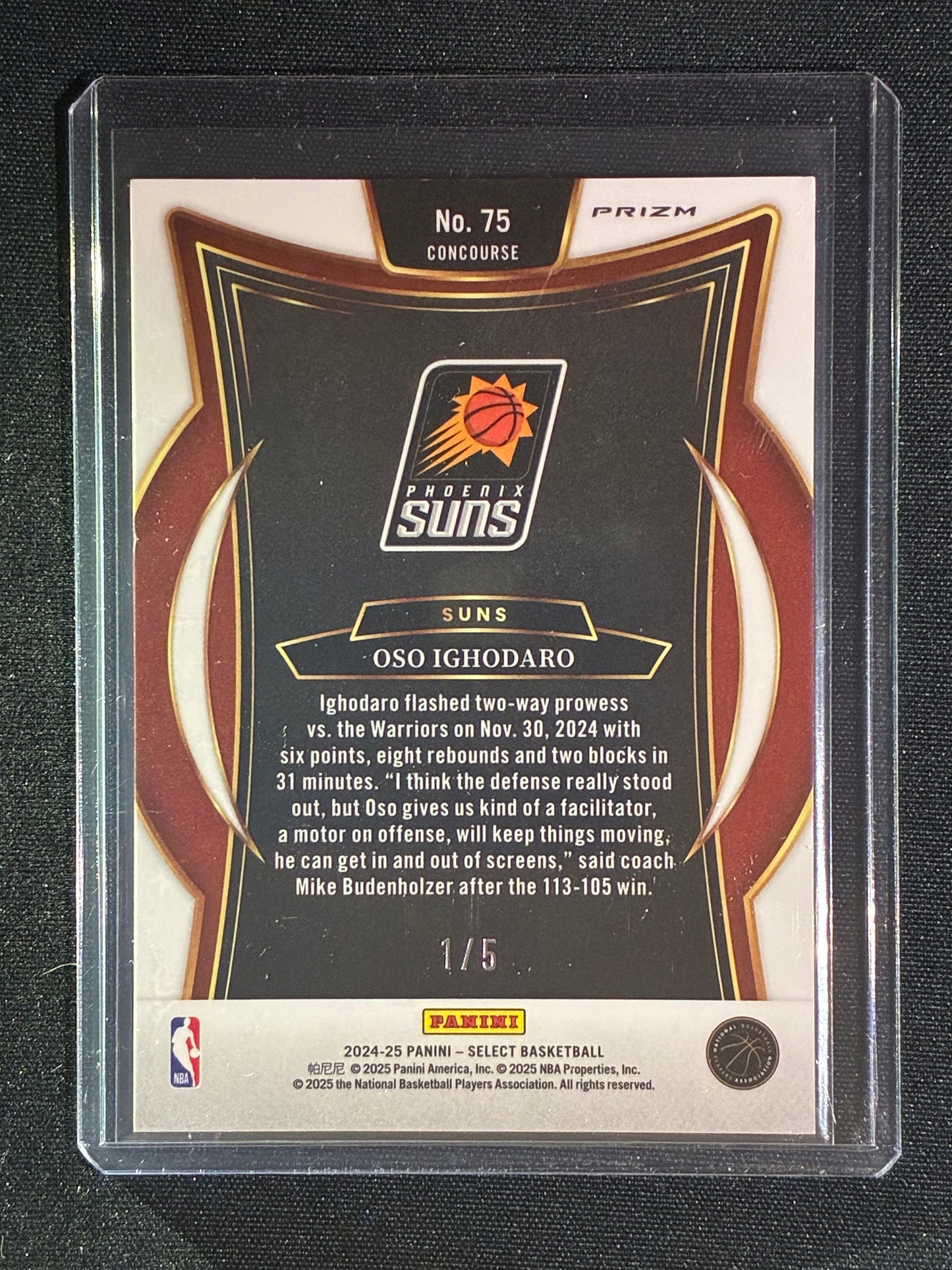 2024-25 Select OSO IGHODARO Concourse Rookie Pink Pulsar 1/5 #75