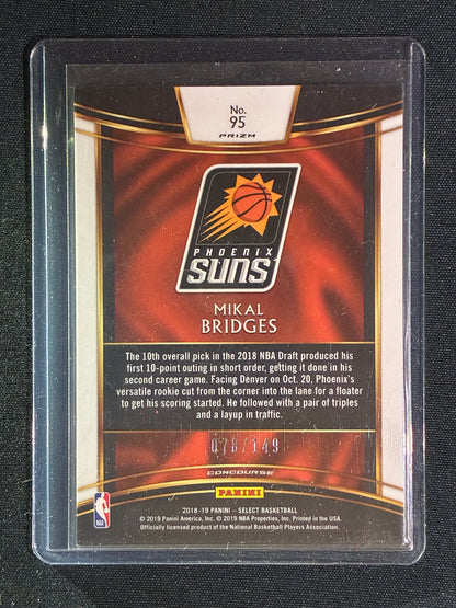 2018-19 Select MIKAL BRIDGES Concourse Rookie White Prizm 78/149 #95