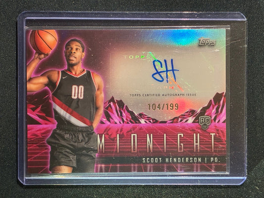 2024-25 Midnight SCOOT HENDERSON Rookie Horizon Signature Auto Pink 104/199