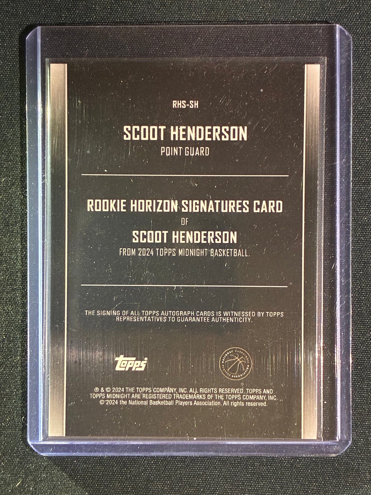 2024-25 Midnight SCOOT HENDERSON Rookie Horizon Signature Auto Pink 104/199