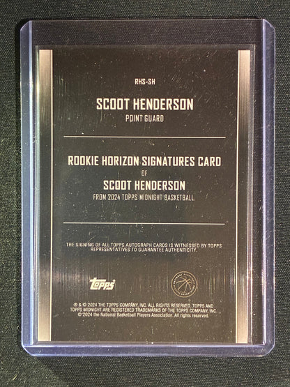 2024-25 Midnight SCOOT HENDERSON Rookie Horizon Signature Auto Pink 104/199