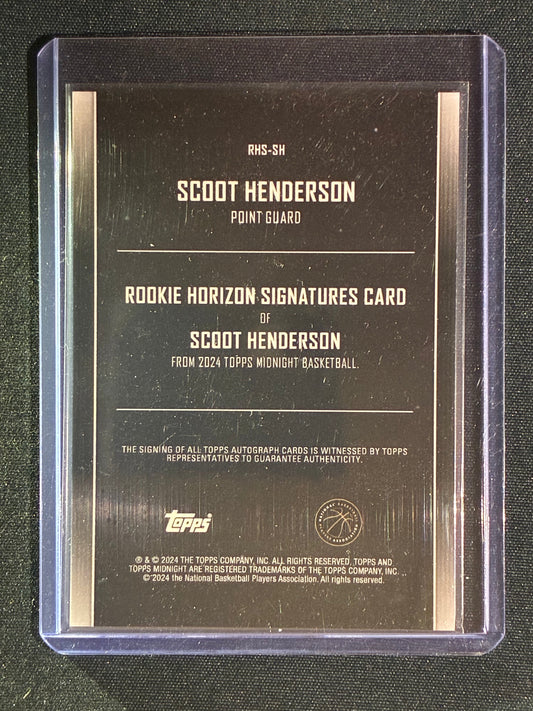 2024-25 Midnight SCOOT HENDERSON Rookie Horizon Signature Auto Pink 104/199