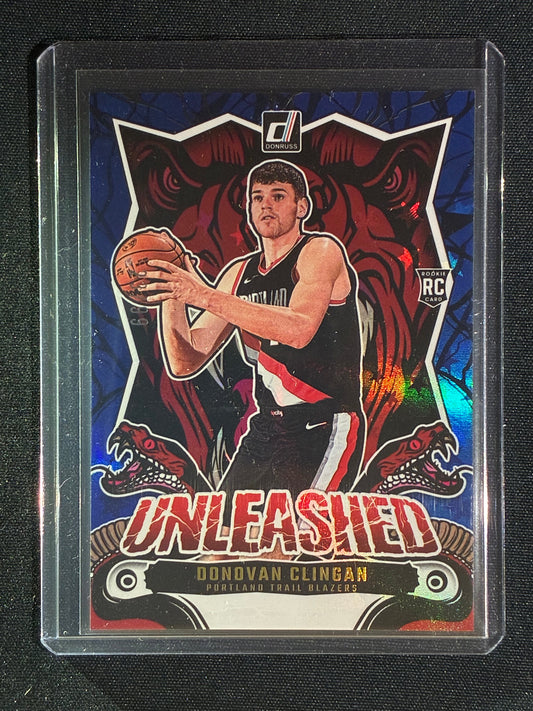 2024-25 Donruss DONOVAN CLINGAN Unleashed Rookie Blue Stars 23/99 #13