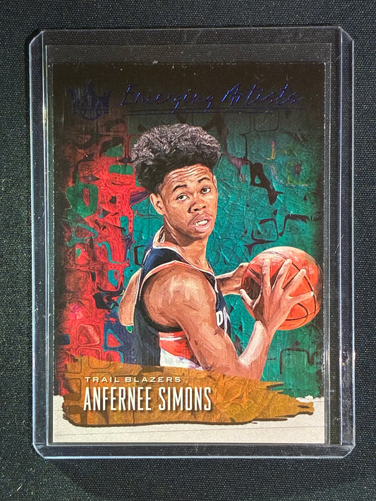 2018-19 Court Kings ANFERNEE SIMONS Emerging Artists Rookie Sapphire Blue 21/25 #9