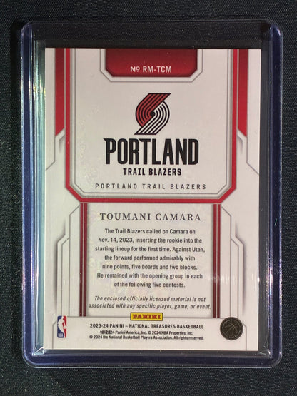 2023-24 National Treasures TOUMANI CAMARA Rookie Materials Patch Prime 17/25 #TCM