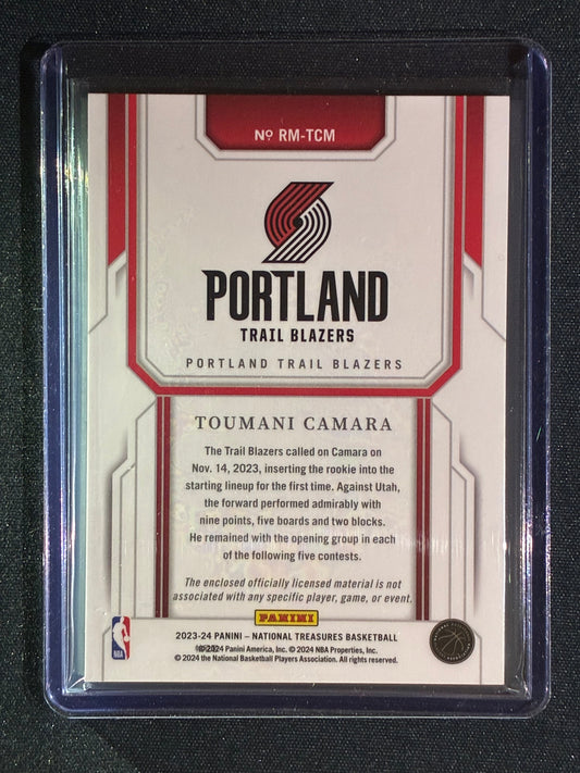 2023-24 National Treasures TOUMANI CAMARA Rookie Materials Patch Prime 17/25 #TCM