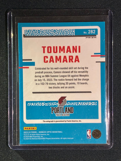 2023-24 Donruss Optic TOUMANI CAMARA Rated Rookie Signatures Choice Red #282