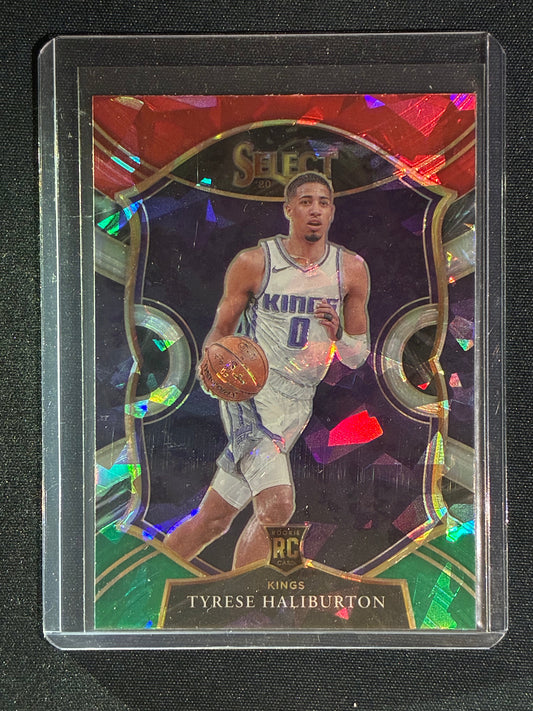 2020-21 Select TYRESE HALIBURTON Concourse Rookie Red White & Green Cracked Ice #72