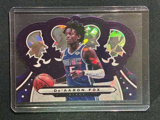 2019-20 Crown Royale DE'AARON FOX Purple Cracked Ice Die-Cut 17/25 #24