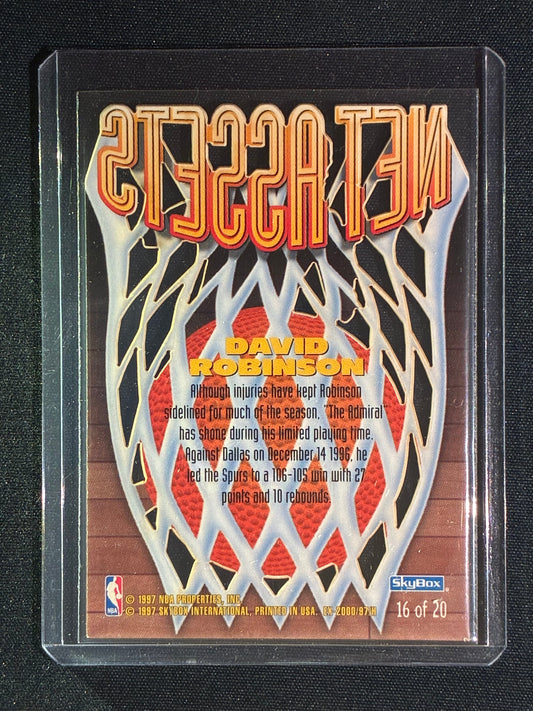 1997-98 EX2000 DAVID ROBINSON Net Assets Die-Cut #16