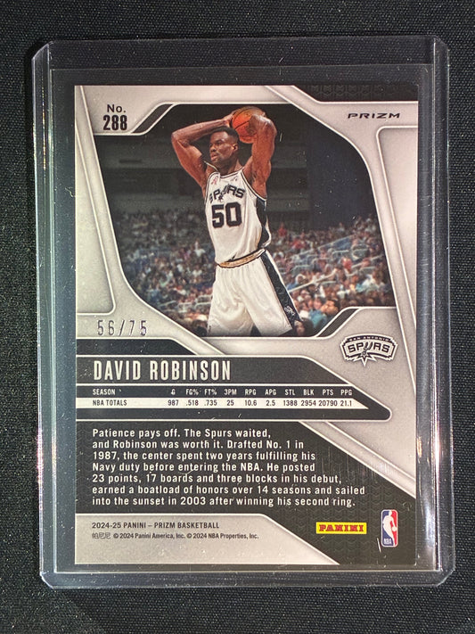 2024-25 Prizm DAVID ROBINSON Red Power Checkerboard 56/75 #288