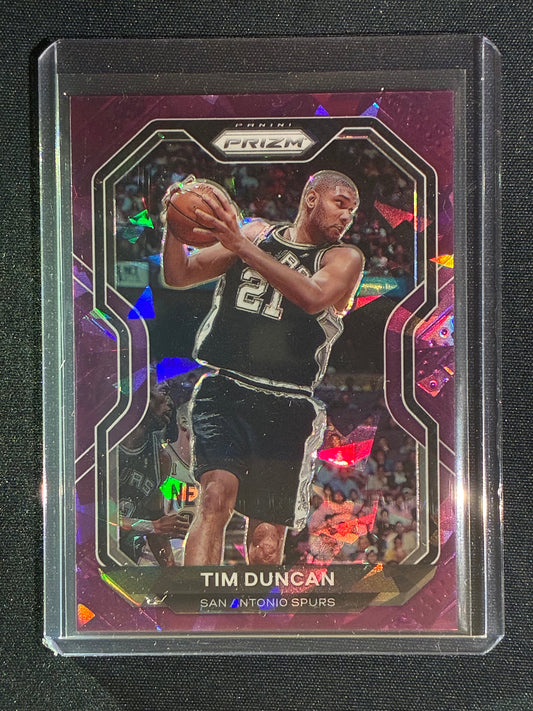 2020-21 Prizm TIM DUNCAN Purple Ice 38/175 #30