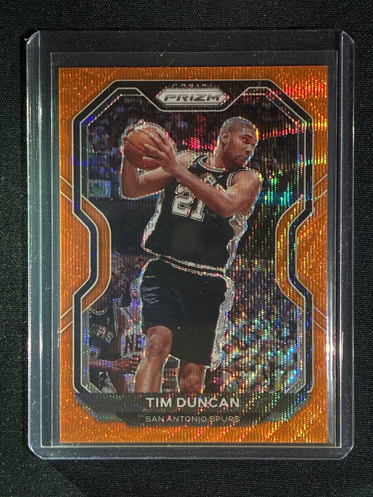 2020-21 Prizm TIM DUNCAN Orange Wave 31/60 #30