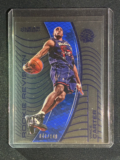 2015-16 Clear Vision VINCE CARTER Rookie Vision Acetate Blue 41/149 #128