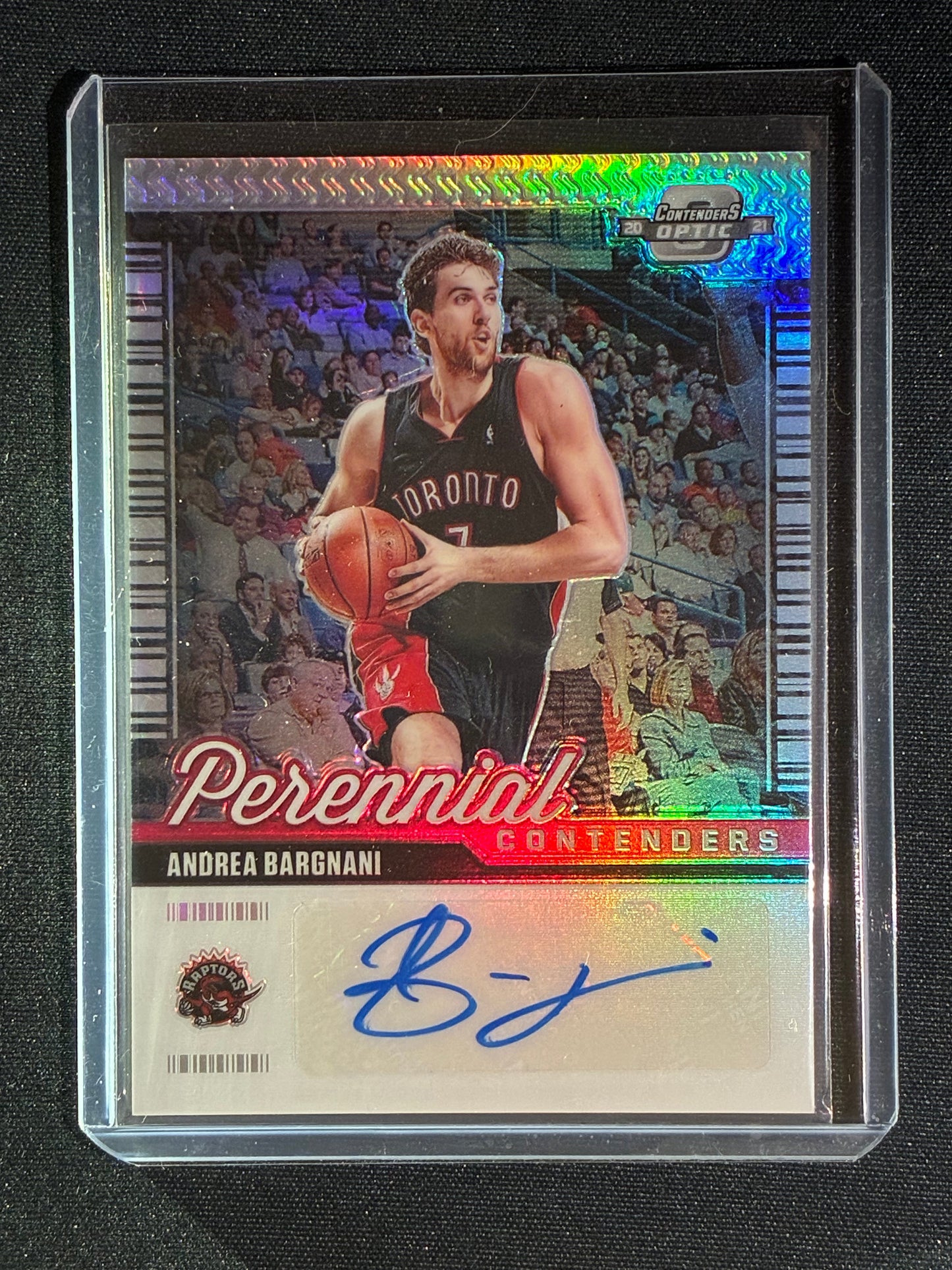 2020-21 Contenders Optic ANDREA BARGNANI Perennial Contenders Auto Silver Prizm 60/99