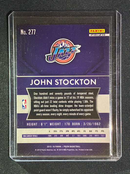 2015-16 Prizm JOHN STOCKTON Silver Prizm #277