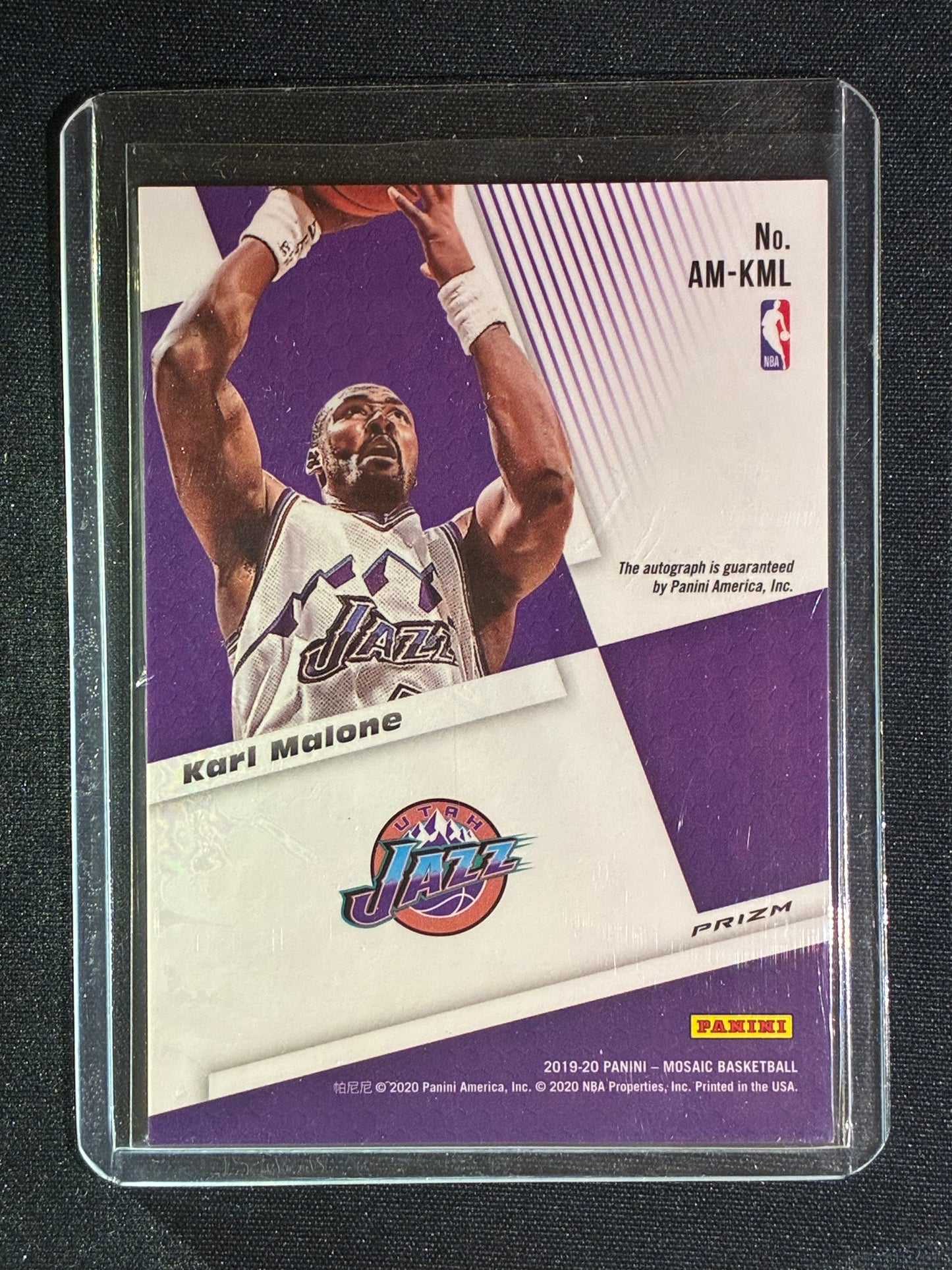 2019-20 Mosaic KARL MALONE Autographs Signature Auto Mosaic Silver #KML
