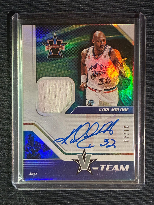 2018-19 Chronicles KARL MALONE Vanguard V-Team Patch Auto Silver 31/49