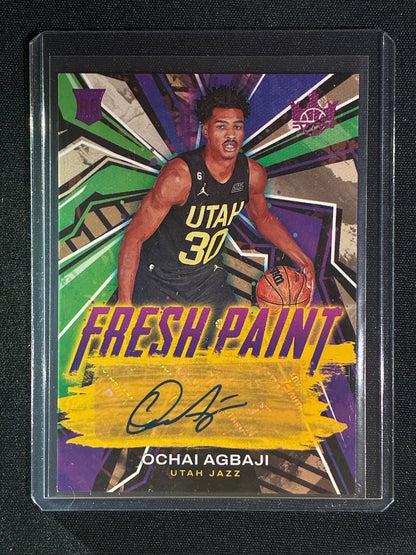 2022-23 Court Kings OCHAI AGBAJI Fresh Paint Rookie Auto Pink 5/8