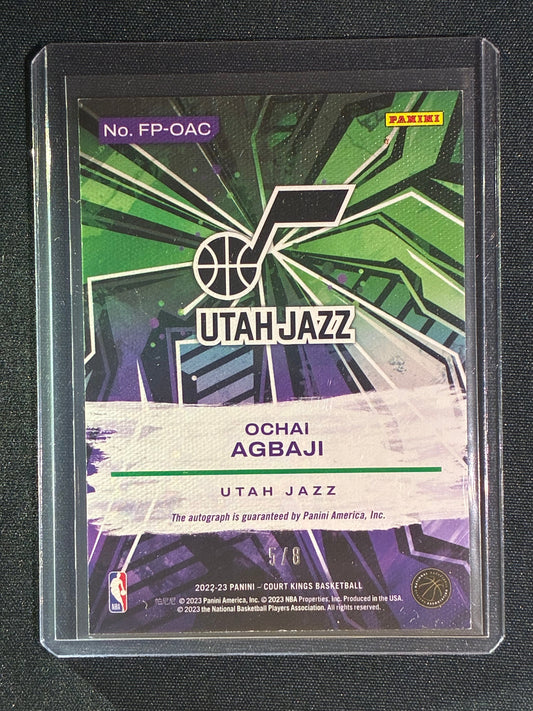 2022-23 Court Kings OCHAI AGBAJI Fresh Paint Rookie Auto Pink 5/8