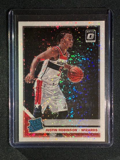 2019-20 Donruss Optic JUSTIN ROBINSON Rated Rookie White Sparkle SSP #174