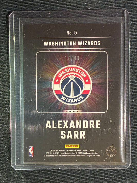 2024-25 Donruss Optic ALEXANDRE SARR Rookie Lights Out 12/49 #5