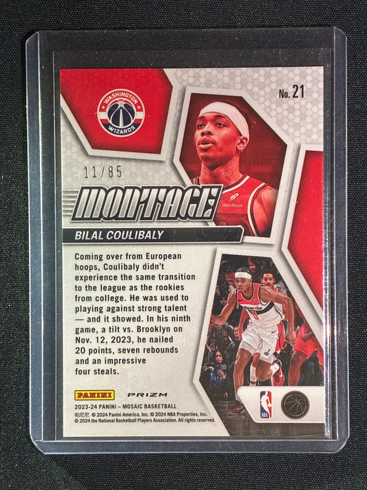 2023-24 Mosaic BILAL COULIBALY Rookie Montage Fast Break Blue 11/85 #21