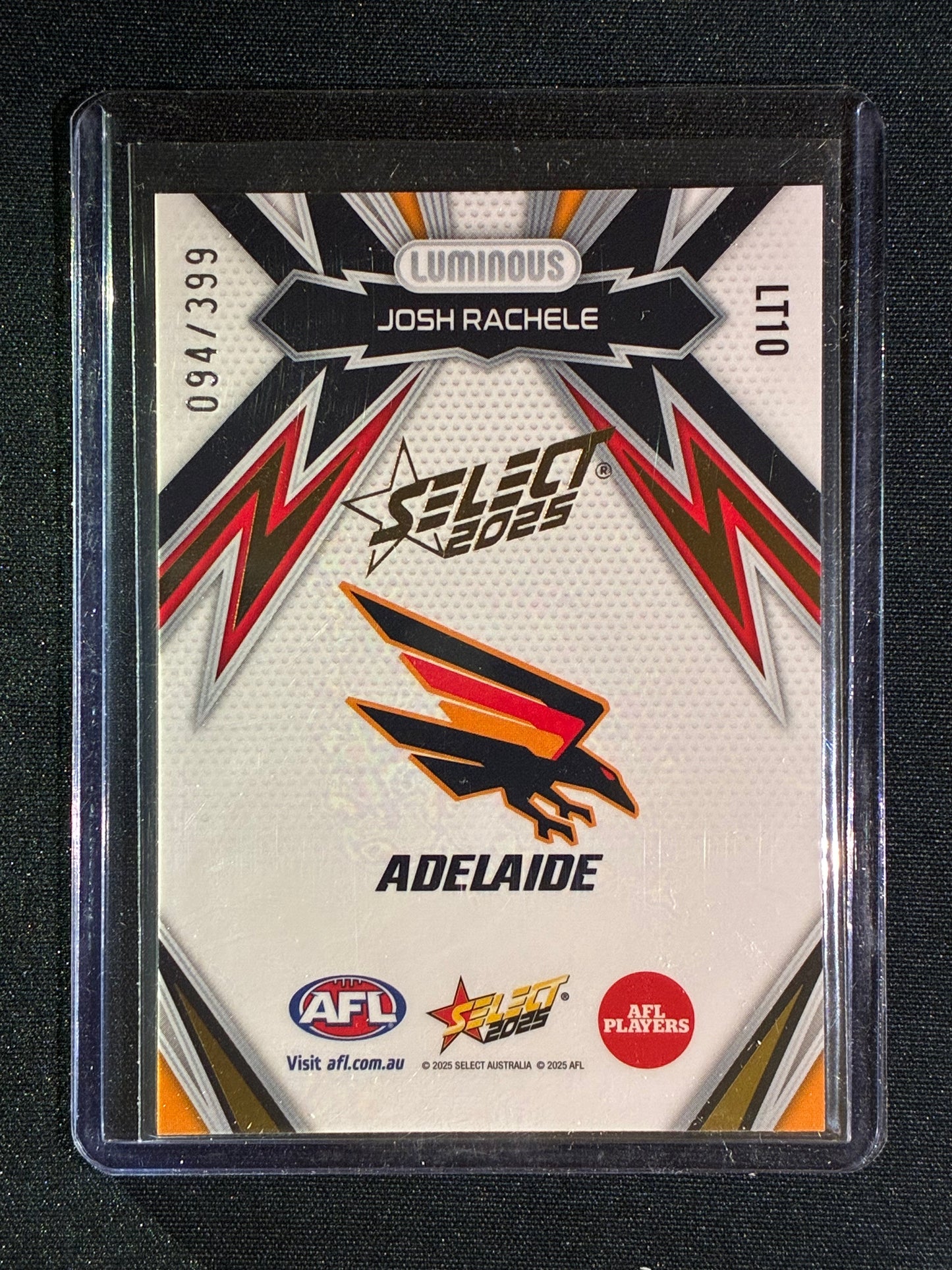 2025 Select Footy Stars JOSH RACHELE Luminous Thunderbolt Gold Logo 094/399 #10